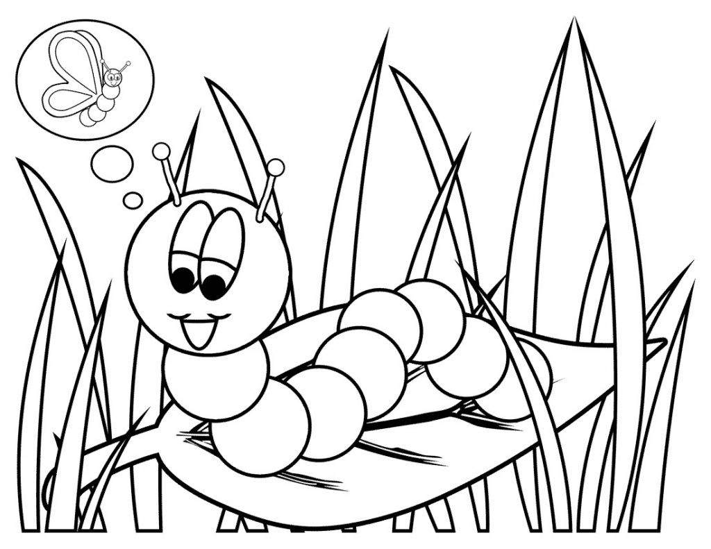 Art Coloring Pages For Kids
 Free Printable Caterpillar Coloring Pages For Kids