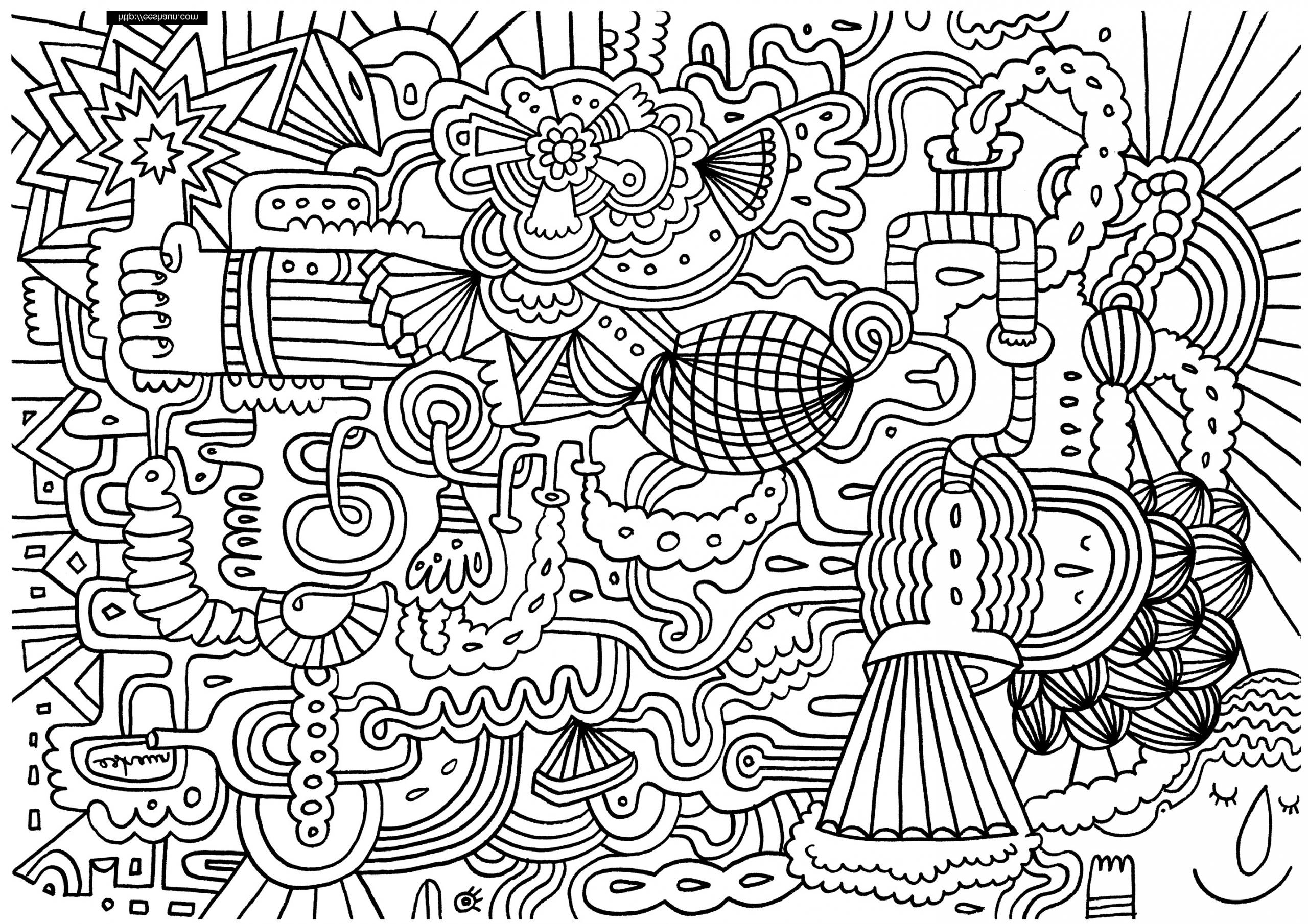 Art Coloring Pages For Kids
 Doodle art to print for free Doodle Art Kids Coloring Pages