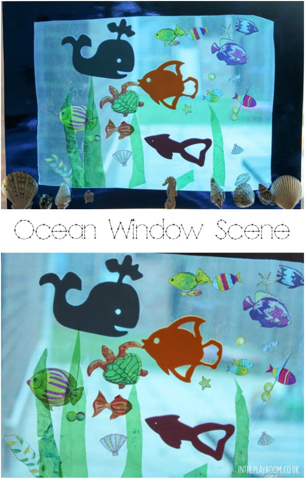 Art Project Ideas For Toddlers
 Ocean Scene Window Art for Kids In The Playroom