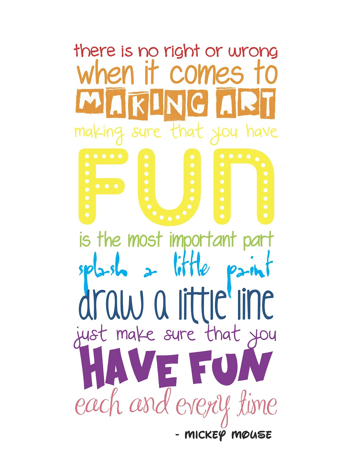Art Quotes For Kids
 Mickey Mouse Quotes And Sayings QuotesGram