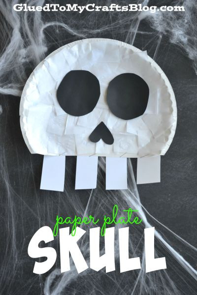 Arts And Craft Ideas For Toddlers
 Paper Plate Skull Kid Craft