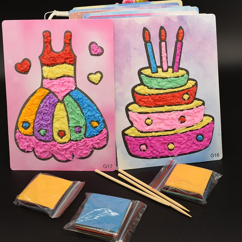 Arts And Crafts Toys For Kids
 Diy Dress Cake Crafts Toys For Children Felt Paper Girl