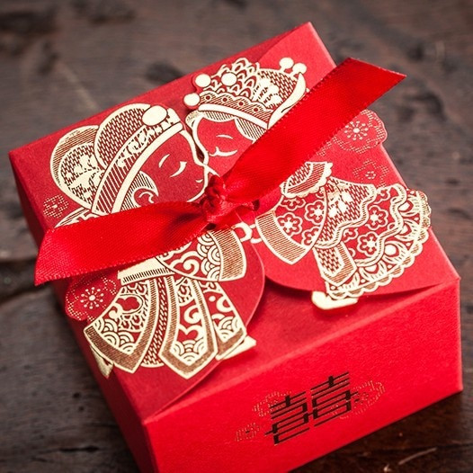 Asian Wedding Favors
 Cheap Wedding Favor Boxeswith Ribbon Red Chinese Wedding