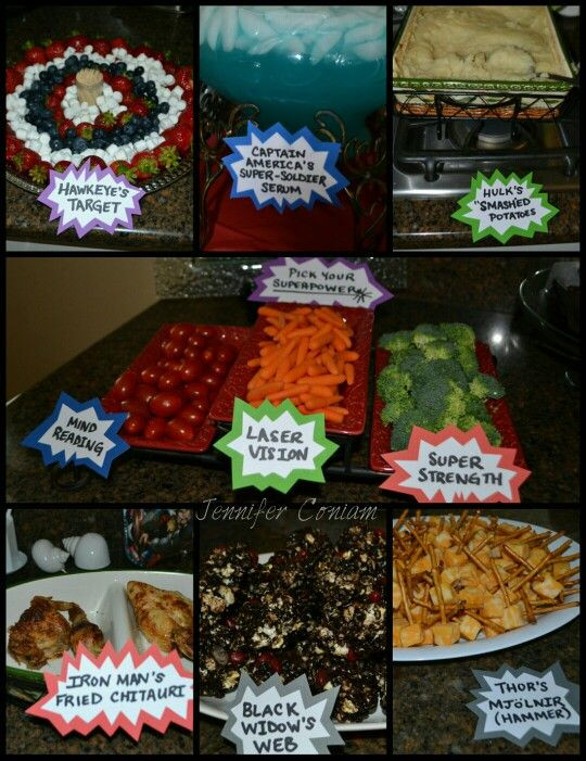 Avengers Party Food Ideas
 Avengers birthday party food