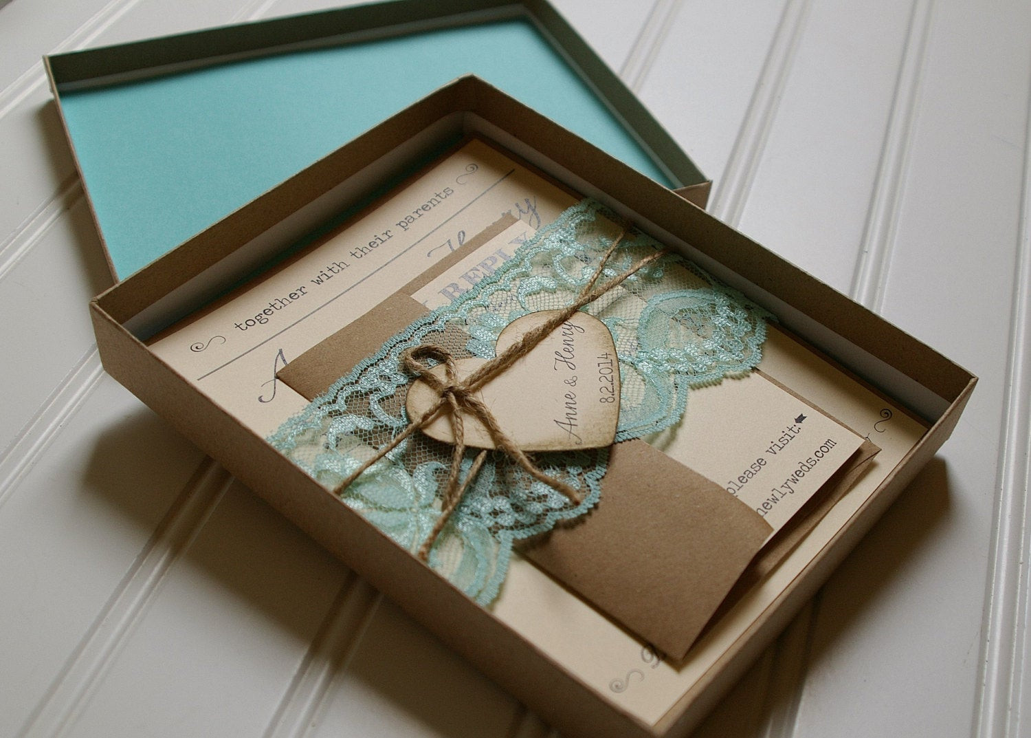 Awesome Wedding Invitations
 Rustic Wedding Invitations Unique Boxed Lace and Twine