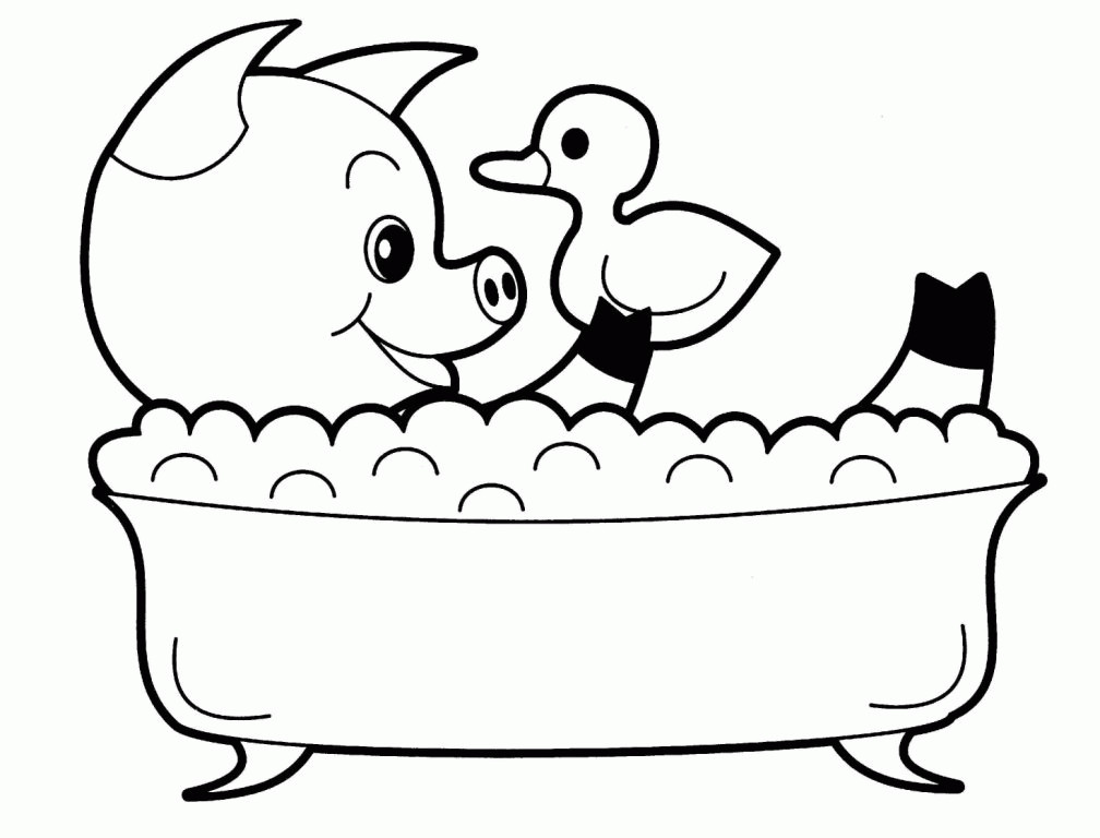 Baby Animal Coloring Pictures
 Cute Baby Cartoon Animals Coloring Pages Coloring Home