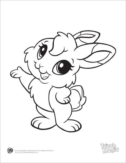 Baby Animal Coloring Pictures
 Learning Friends Rabbit baby animal coloring printable