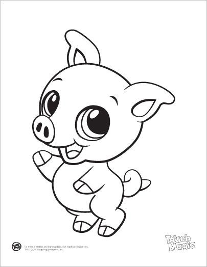 Baby Animal Coloring Pictures
 LeapFrog printable Baby Animal Coloring Pages Pig