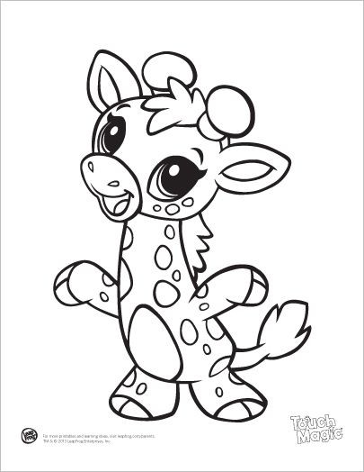 Baby Animal Coloring Pictures
 Learning Friends Giraffe baby animal coloring printable