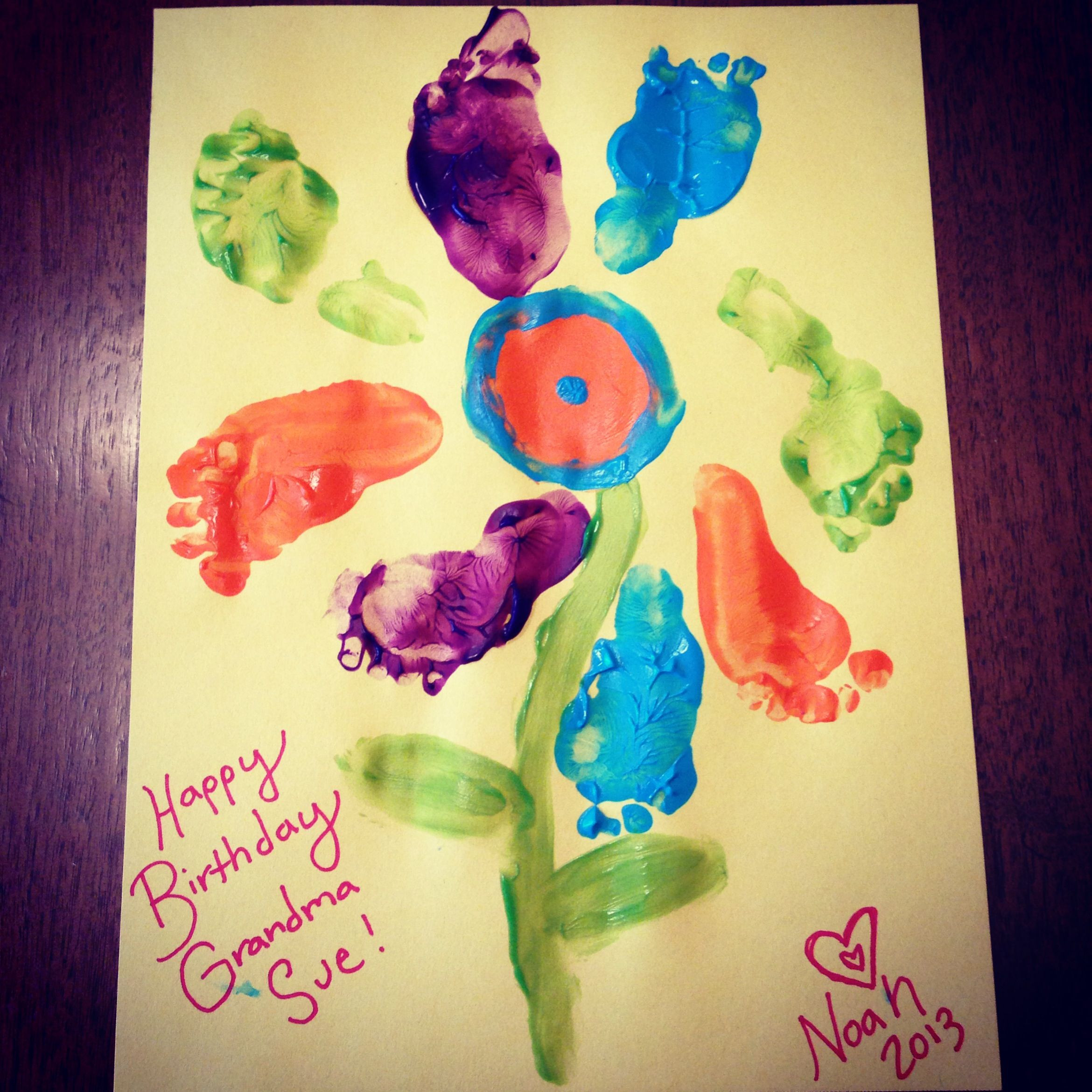 Baby Arts And Crafts
 Baby arts and crafts Birthday card for grandma