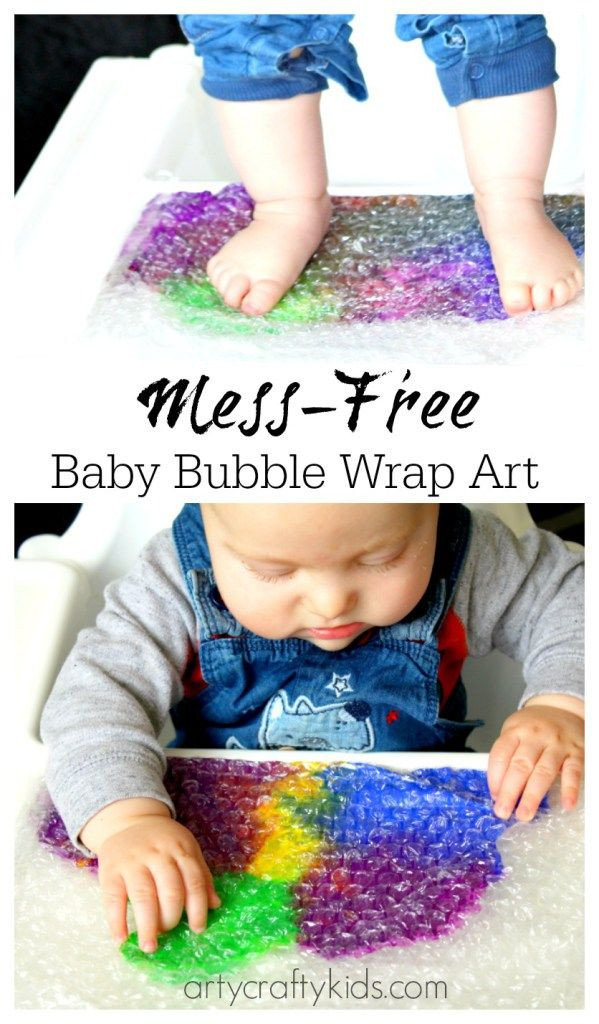 Baby Arts And Crafts
 Baby Bubble Wrap Art Sensory Baby & Toddler Activity