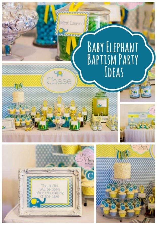 Baby Baptism Party
 Elephant Themed Baptism Party for a Baby Boy