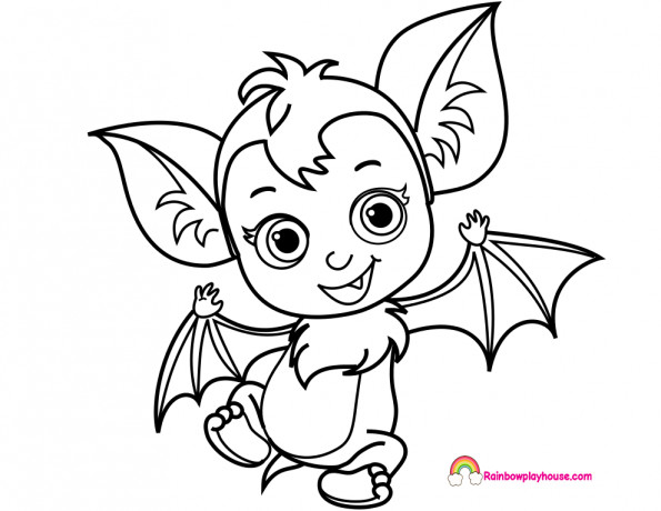 Baby Bat Coloring Pages
 Baby Nosy Bat Vampirina Printable Coloring Page