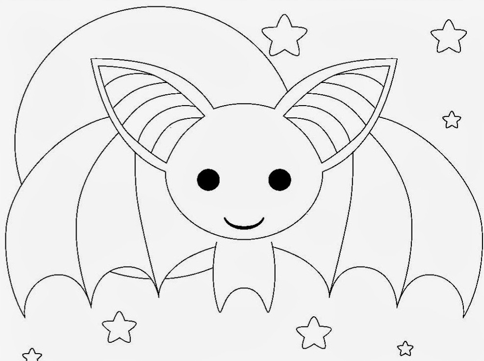 Baby Bat Coloring Pages
 Bat Drawing Outline at GetDrawings