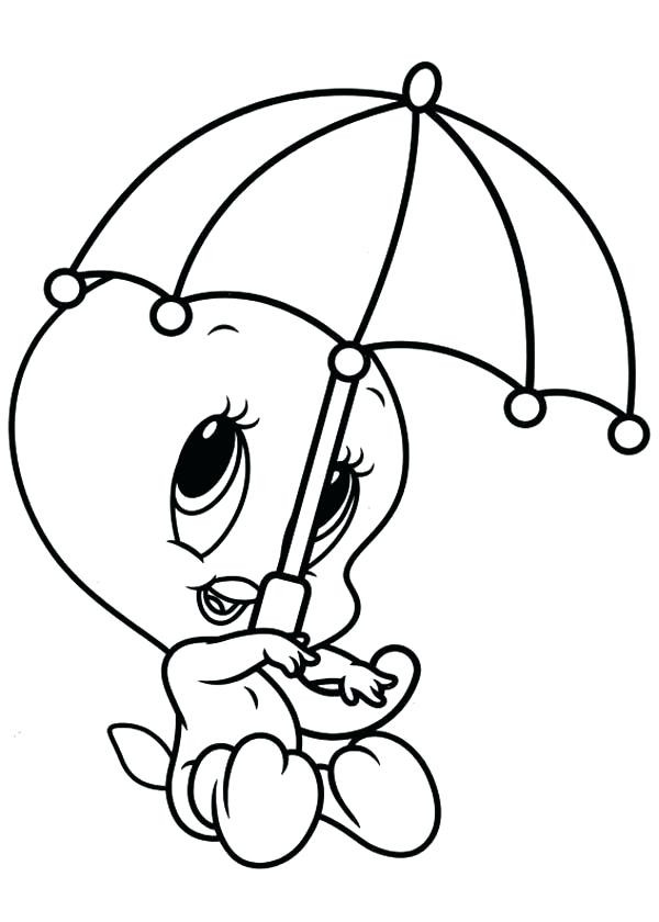 Baby Bird Coloring Pages
 Tweety Drawing at GetDrawings