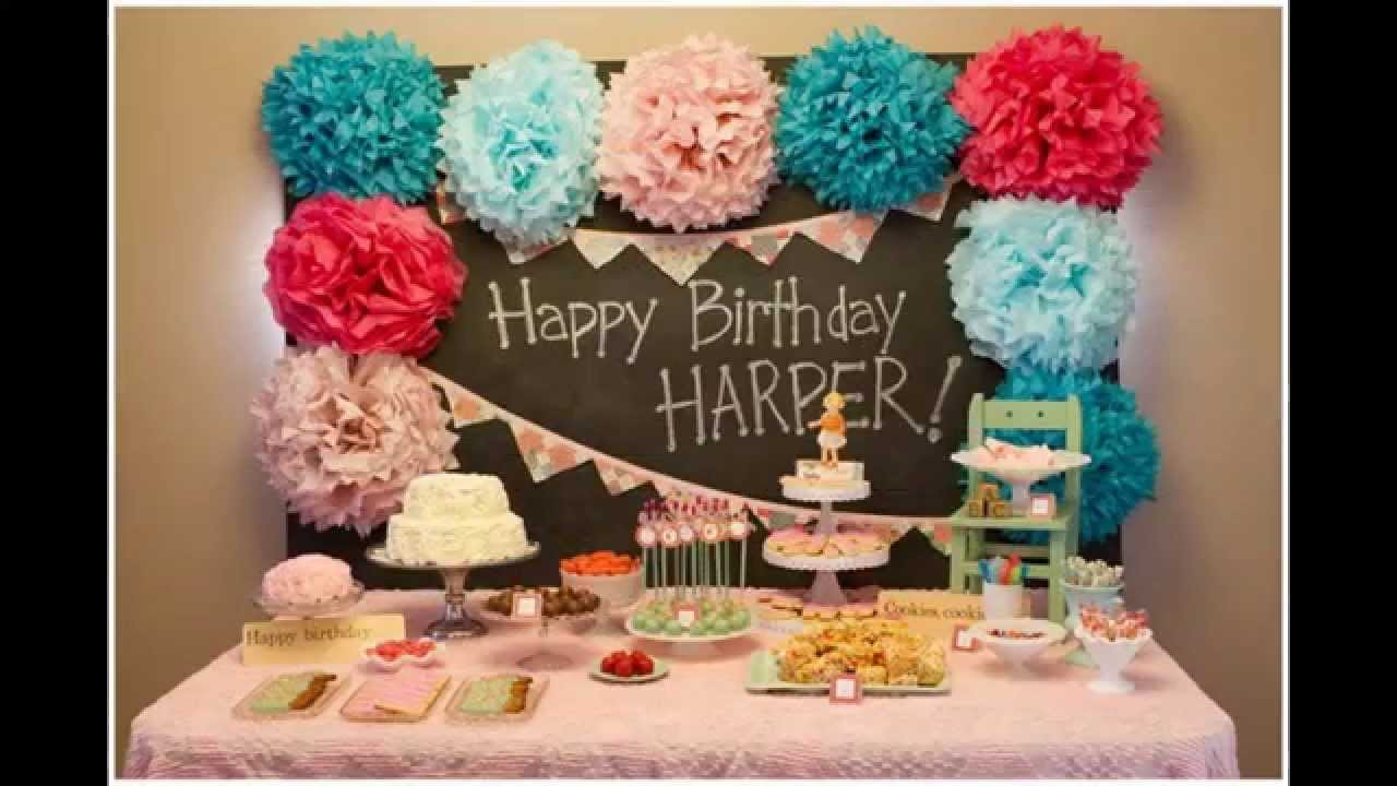 Baby Birthday Party Supplies
 Baby girl first birthday party decorations at home ideas