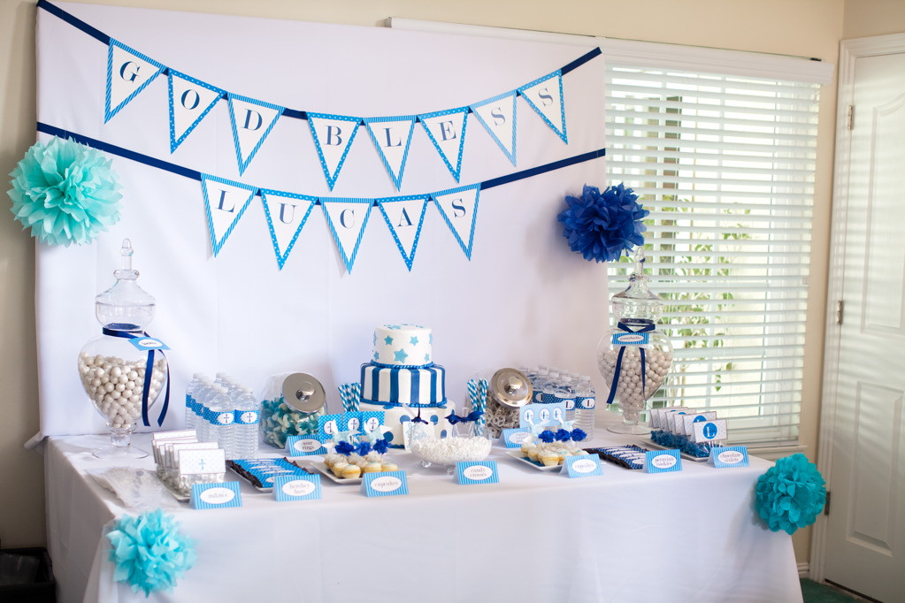 Baby Boy Baptism Decoration Ideas
 The Sugar Bee Bungalow Party Bee Client Feature Lucas