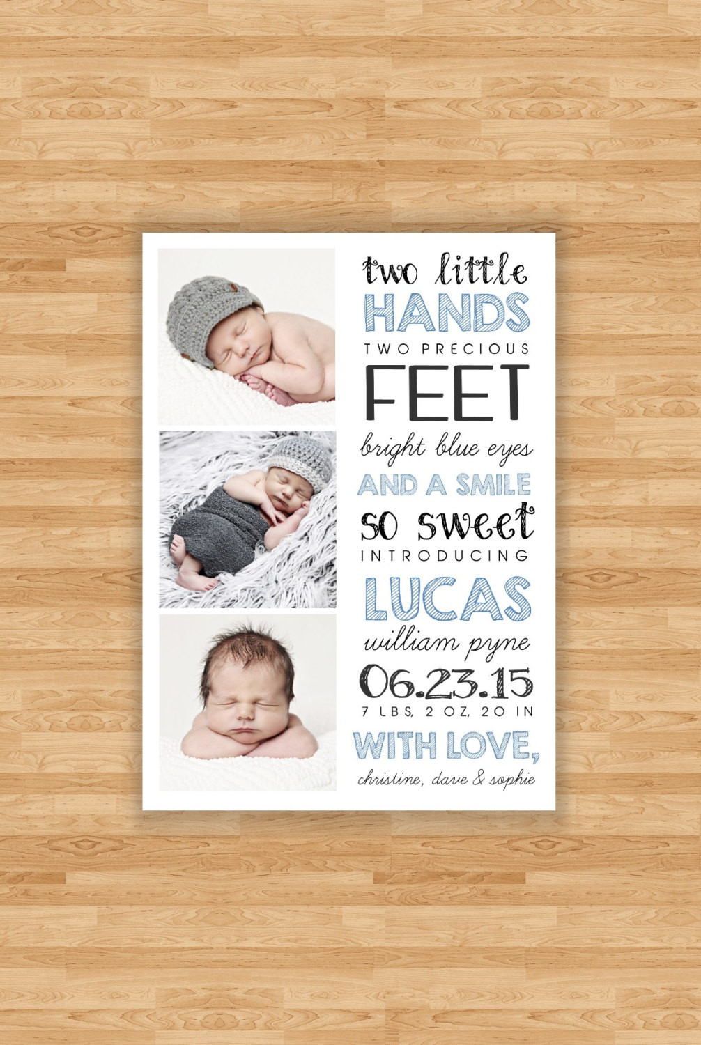 Baby Boy Birth Quotes
 Baby Boy Birth Announcement Two Little Hands Quote Design