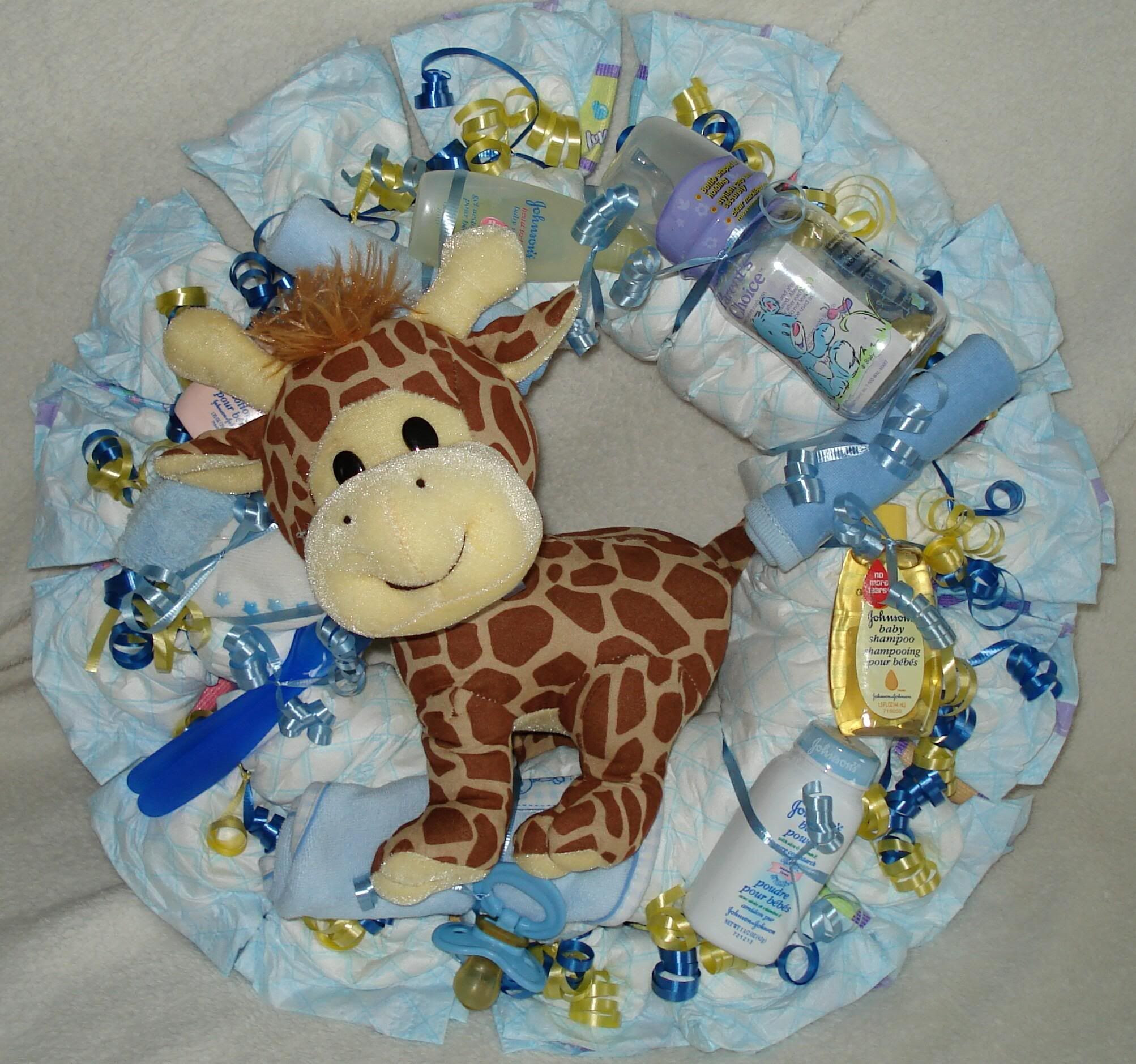 Baby Boy Craft
 Diaper Wreath