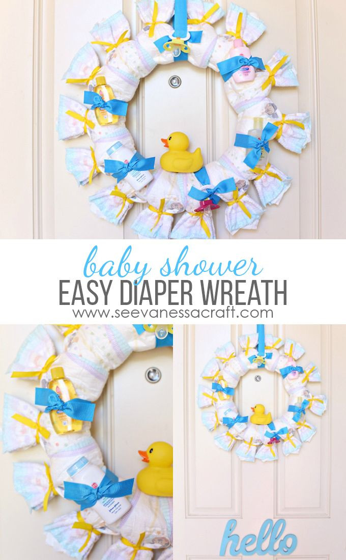 Baby Boy Craft
 Craft Baby Shower Diaper Wreath