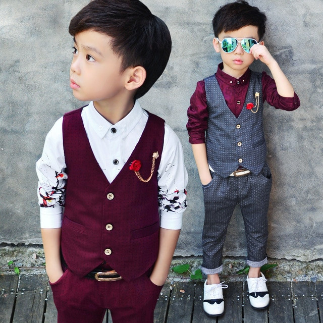 Baby Boys Party Clothes
 2016 New Children s Formal Sets Two Pics Wedding Suits For