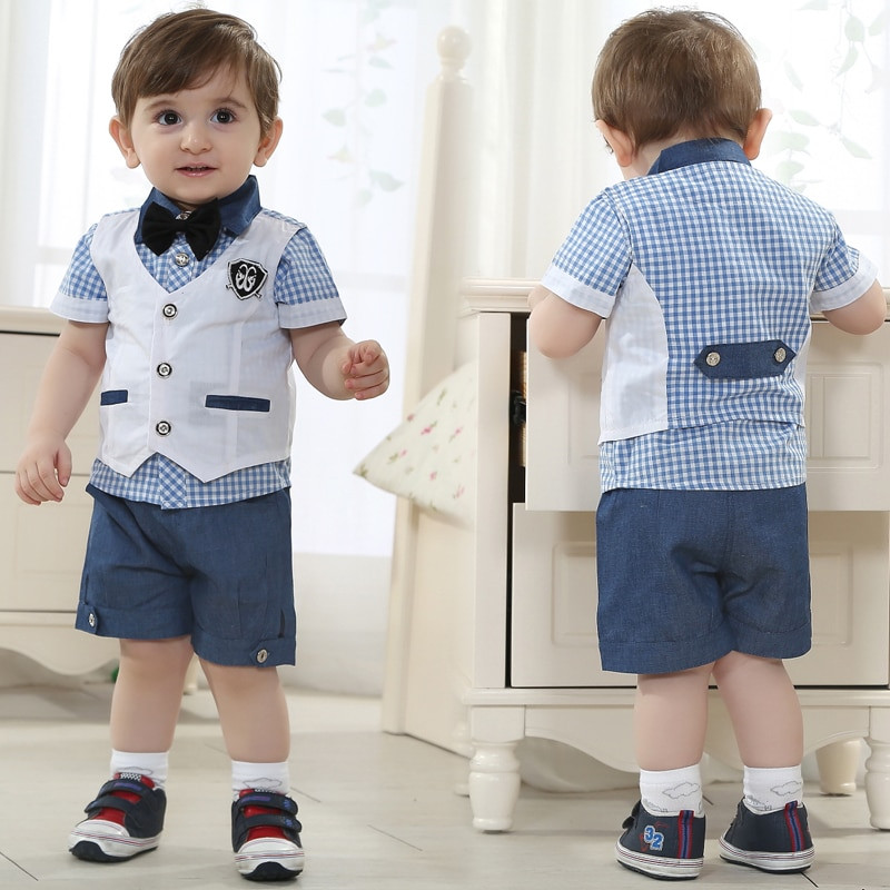 Baby Boys Party Clothes
 kids summer clothing set baby boy birthday dress wholesale
