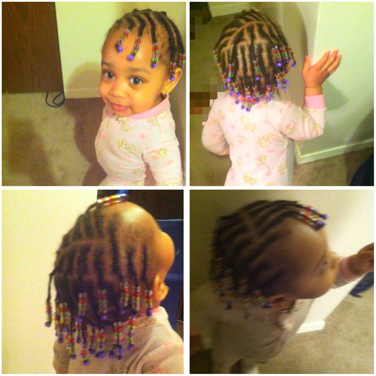 Baby Braids Hairstyle
 Braids with beads Babies kids hairstyle