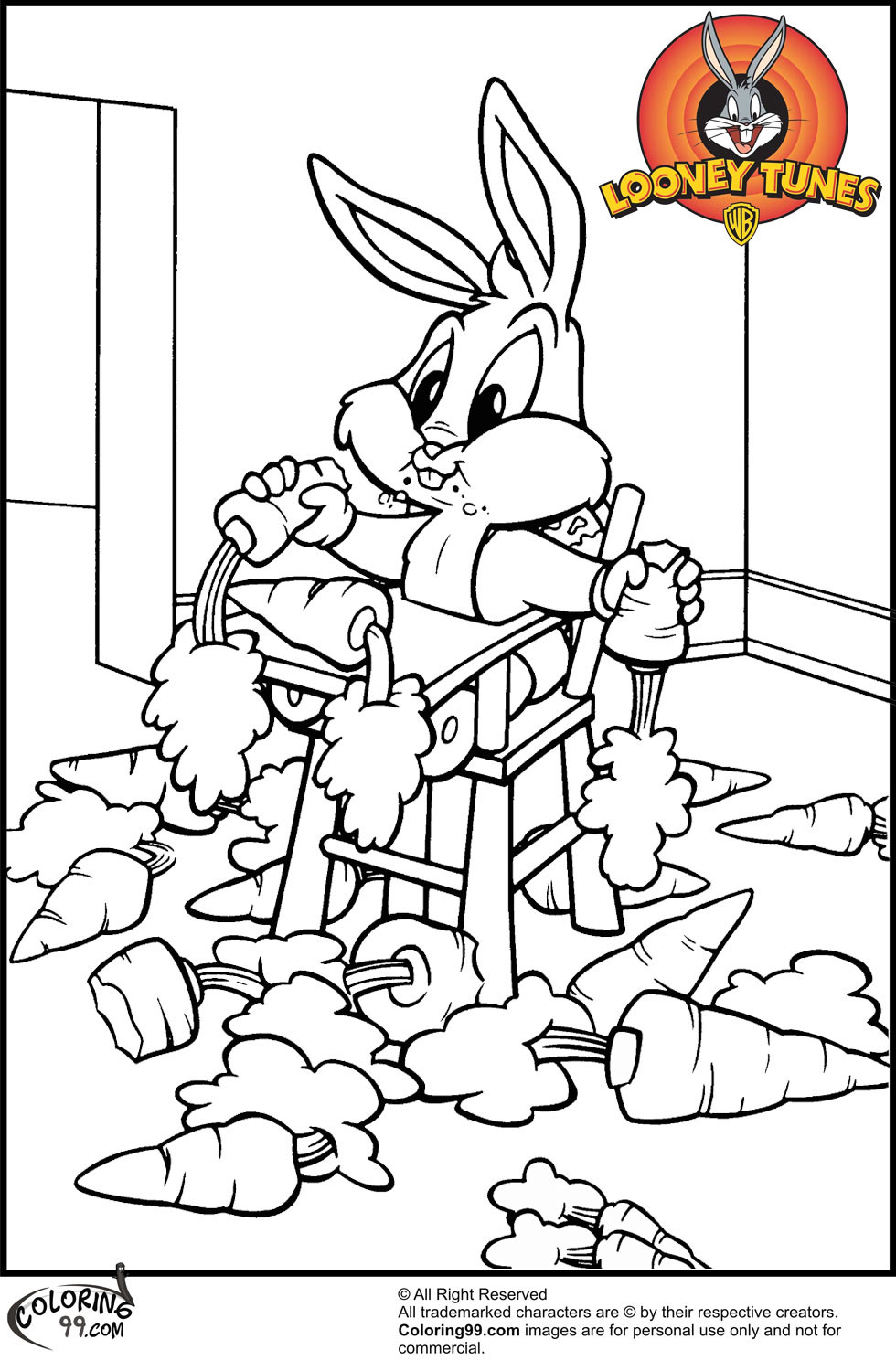Baby Bunny Coloring Page
 Baby Bugs Bunny Coloring Pages