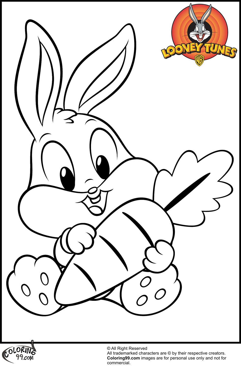Baby Bunny Coloring Page
 October 2013