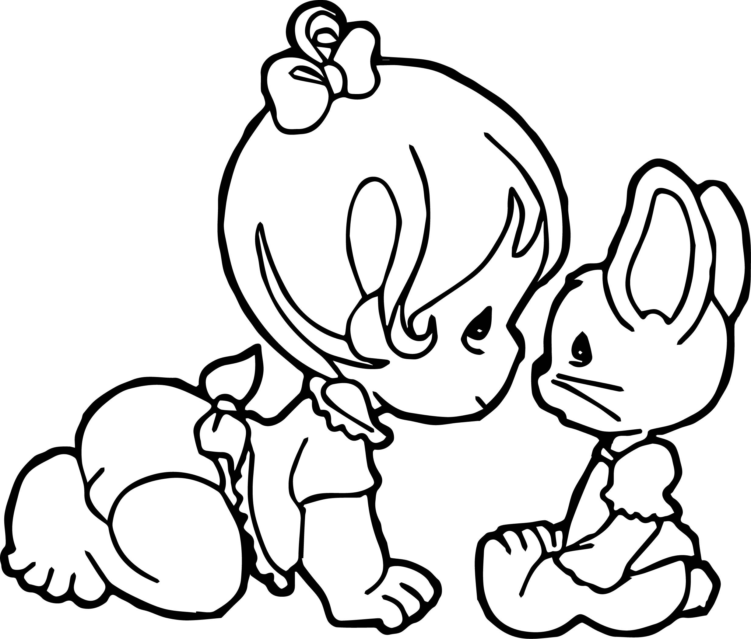 Baby Bunny Coloring Page
 Bunny Coloring Pages