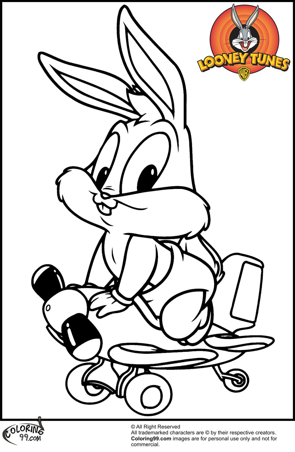 Baby Bunny Coloring Page
 Baby Bugs Bunny Coloring Pages
