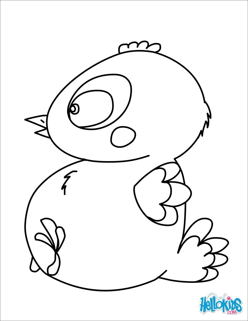 Baby Chicks Coloring Pages
 Chocolate baby chick coloring pages Hellokids