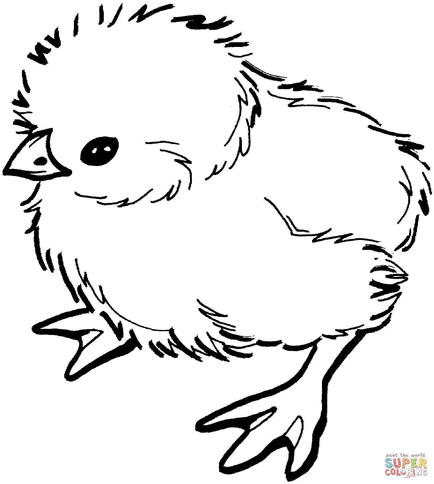 Baby Chicks Coloring Pages
 Baby chick coloring page