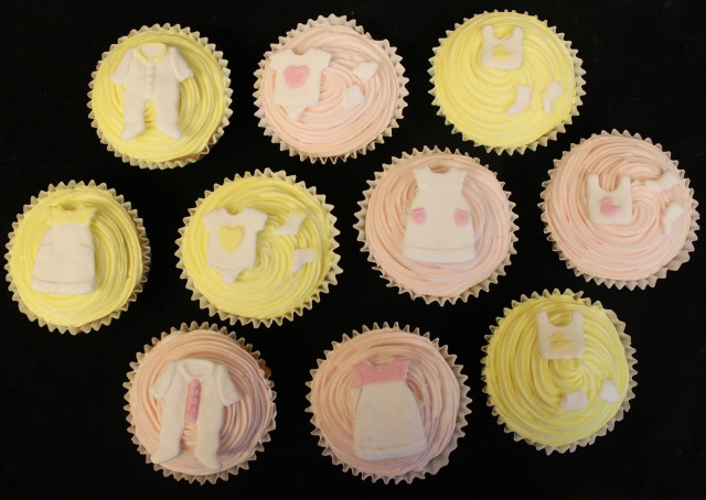Baby Clothes Cupcakes
 Gardners Cakery Cupcakes Market Harborough