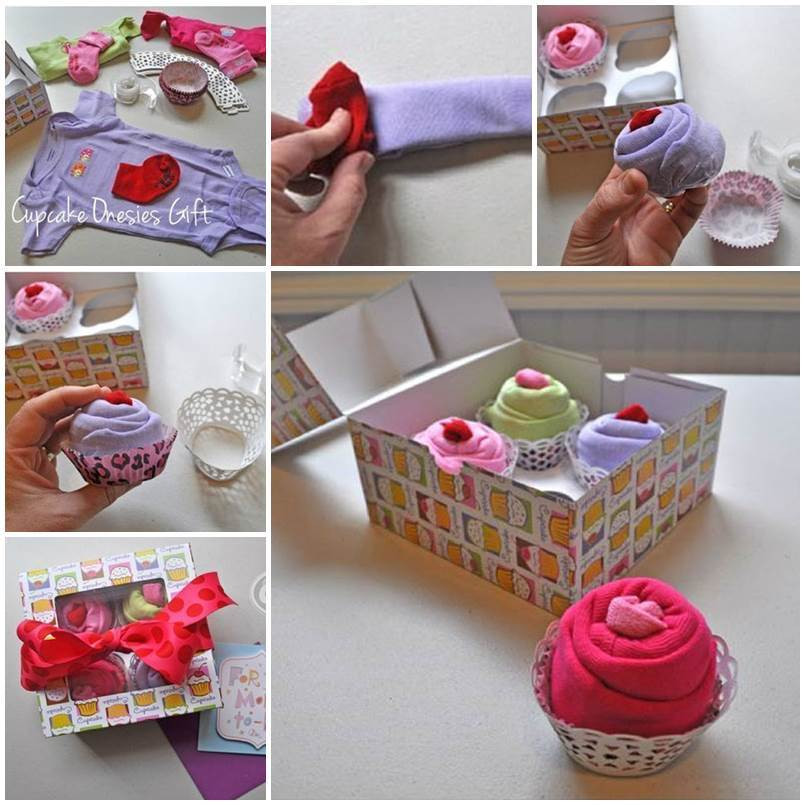 Baby Clothes Cupcakes
 How to Make Baby Socks Rose Bouquet
