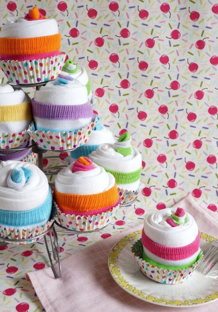 Baby Clothes Cupcakes
 esie Cupcake Tutorial