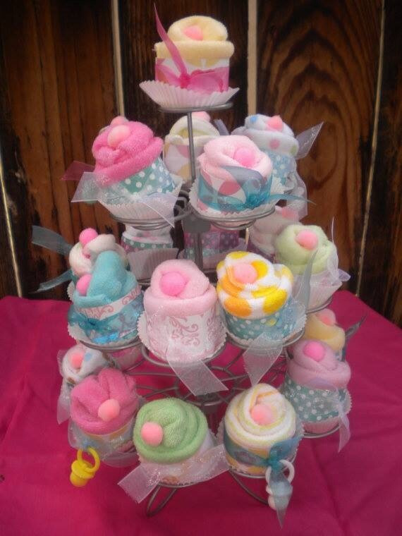 Baby Clothes Cupcakes
 Transform Baby Washcloths Into Super Cute Baby Shower