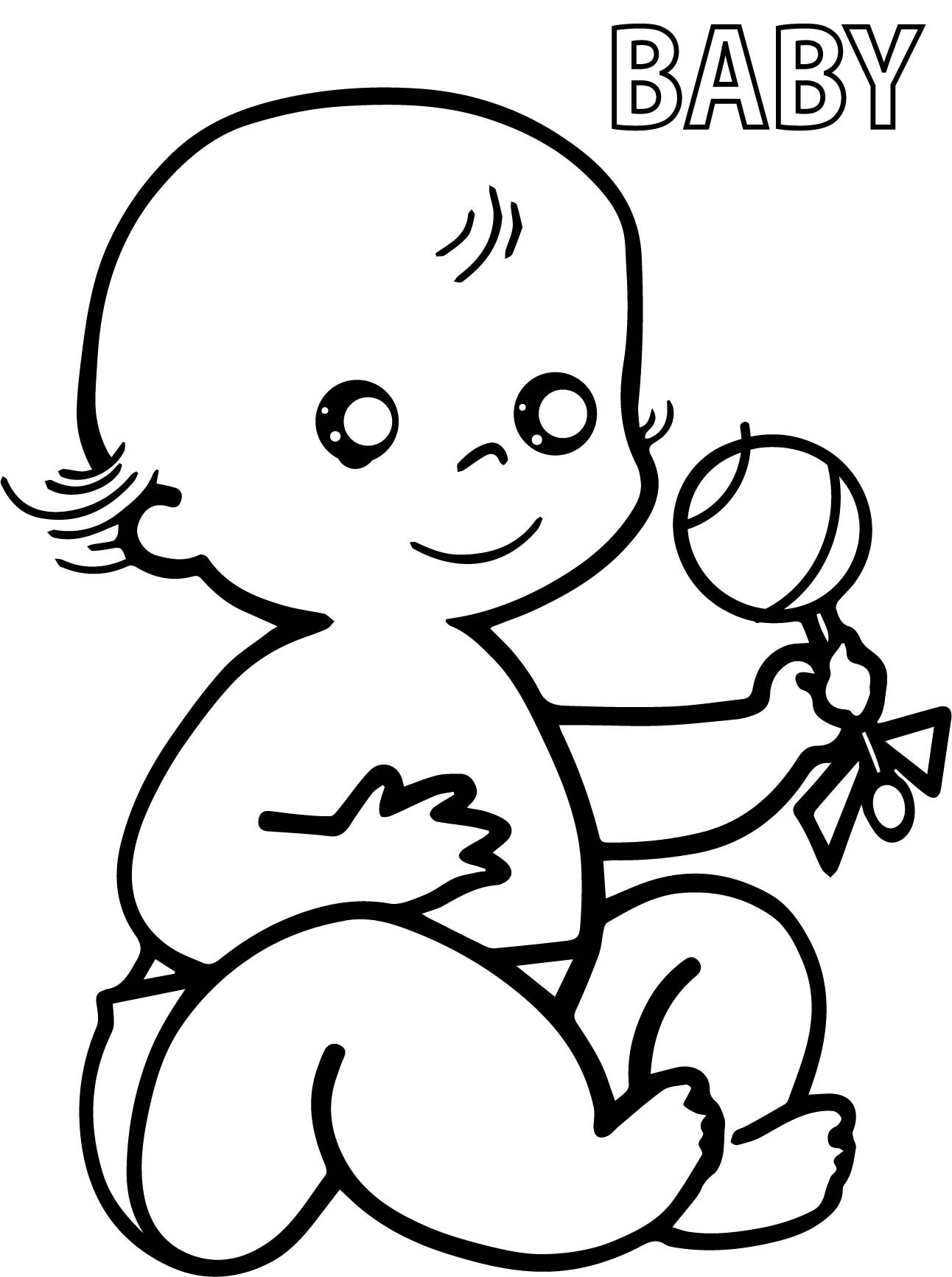Baby Coloring Sheet
 Preschool Baby Coloring Pages