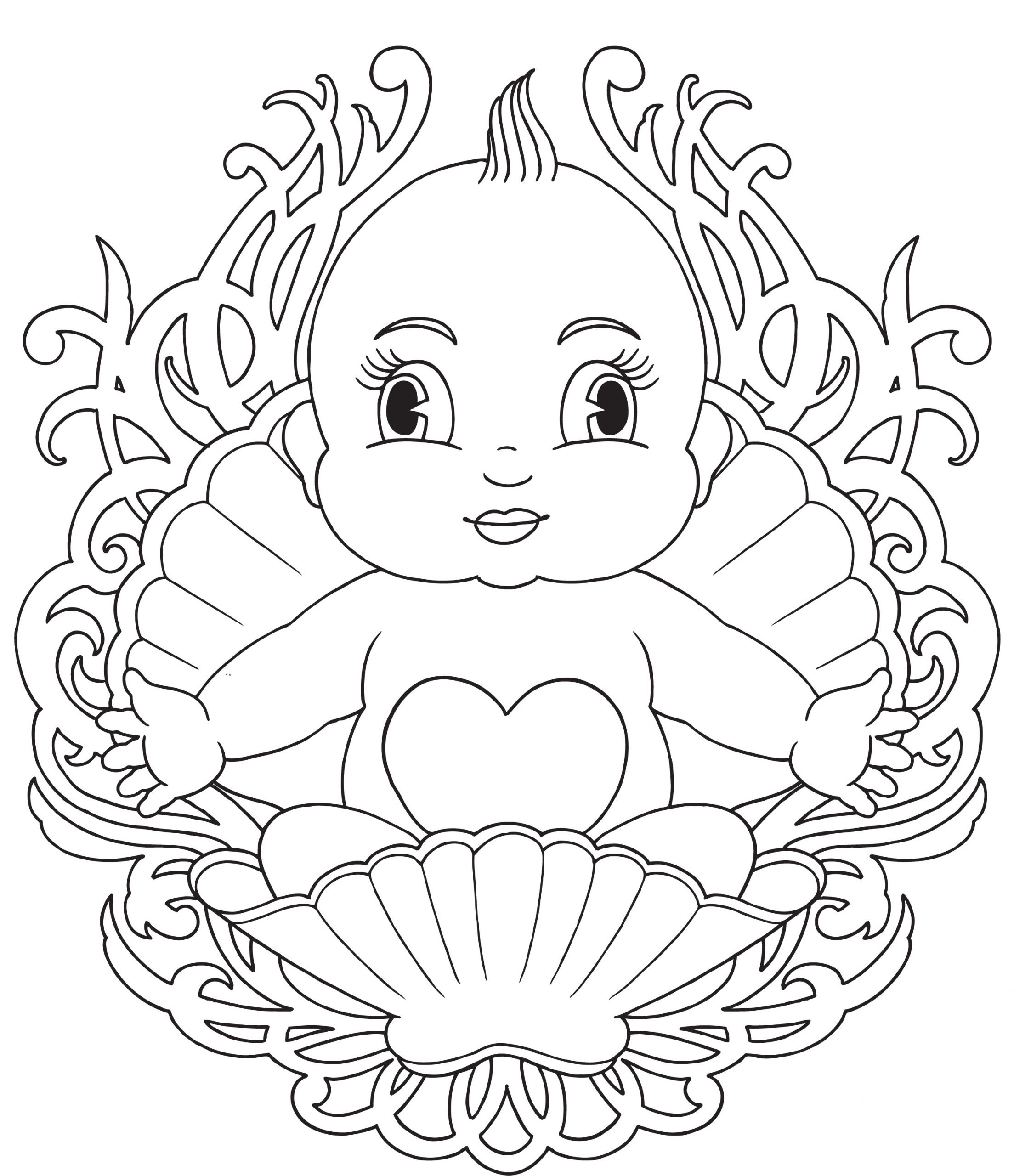 Baby Coloring Sheet
 Free Printable Baby Coloring Pages For Kids