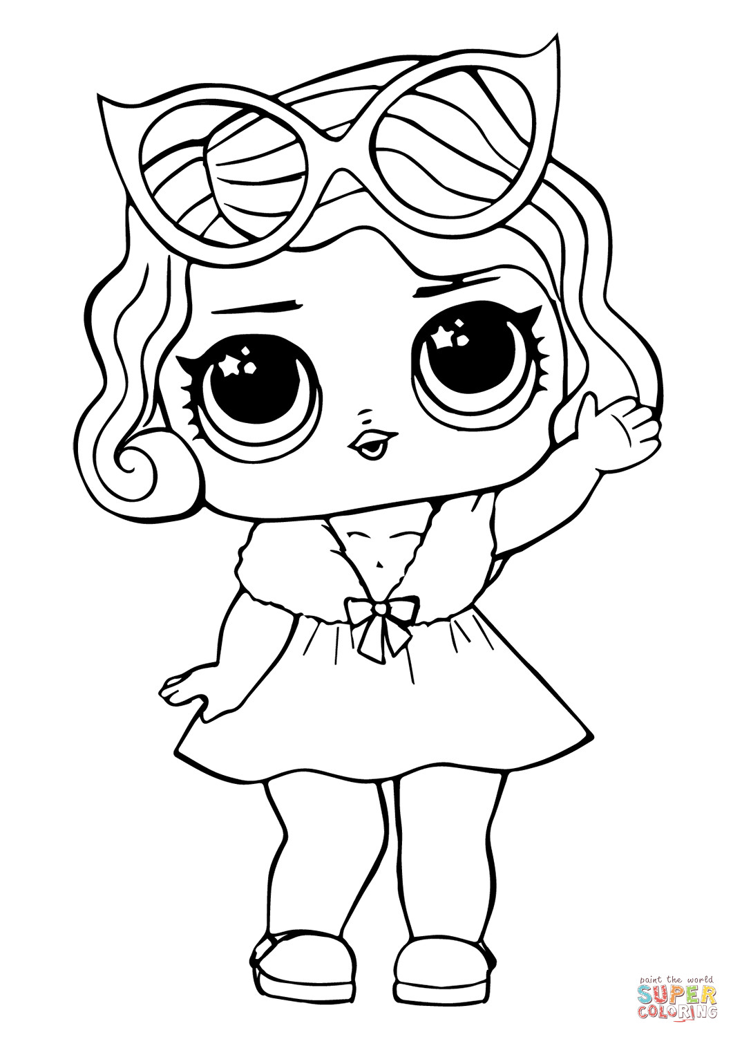Baby Coloring Sheet
 LOL Doll Leading Baby coloring page