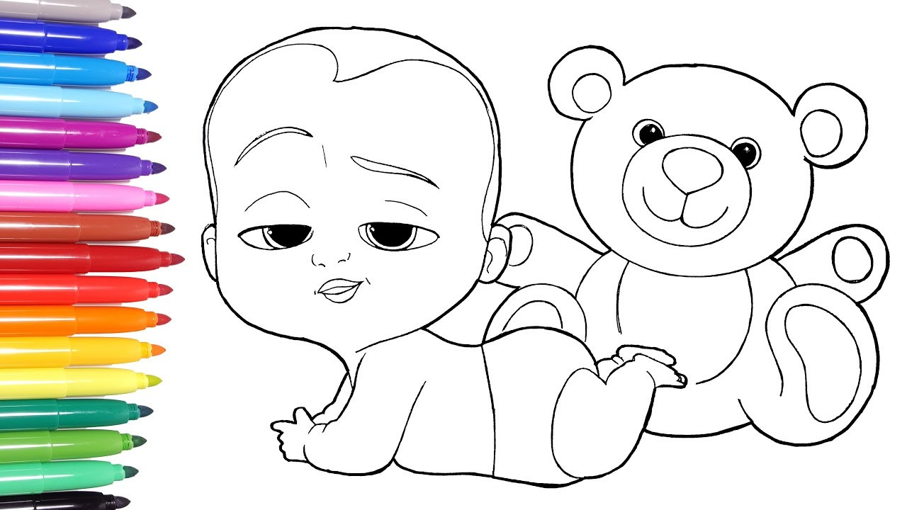 Baby Coloring Sheet
 THE BOSS BABY Boss Baby Coloring Page Learn Colors For