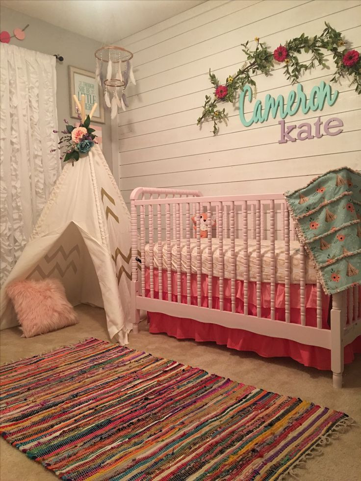 Baby Decor Room Ideas
 Baby girl nursery tribal nursery boho nursery pink