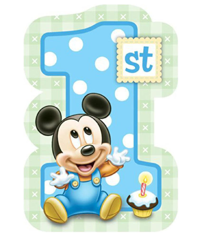 Baby Disney Party Supplies
 Baby Mickey Mouse 1st Birthday Invitations 8 Invites