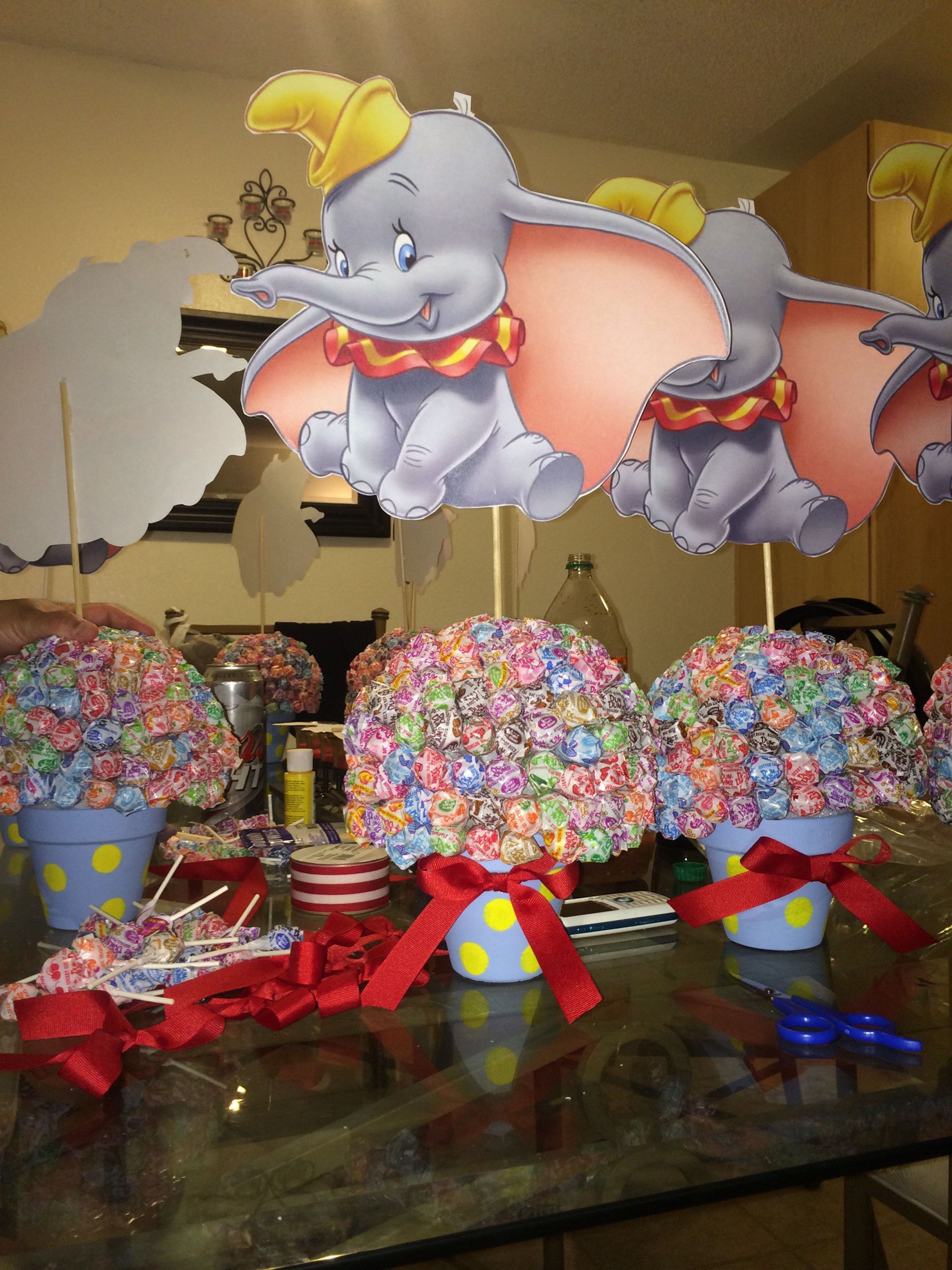 Baby Disney Party Supplies
 Dumbo centerpieces for a circus theme 1st bday