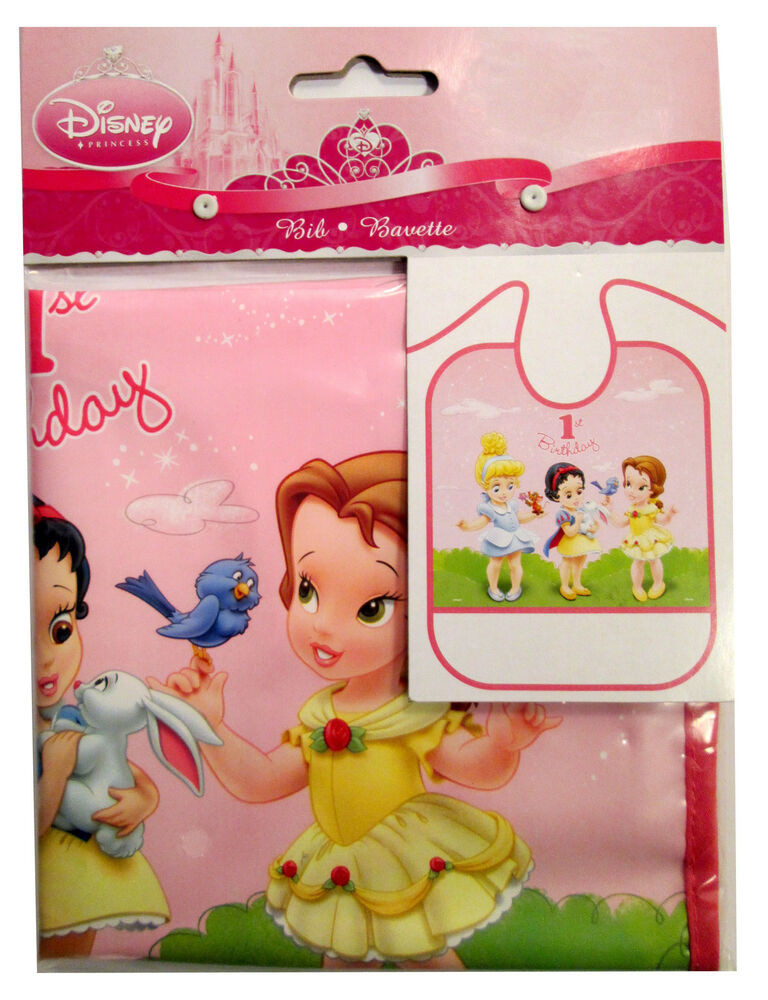 Baby Disney Party Supplies
 DISNEY PRINCESS BABIES 1st BIRTHDAY BIB Party Supplies