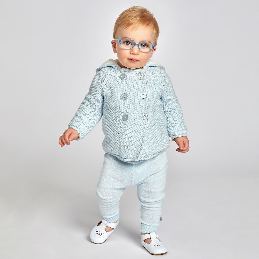 Baby Fashion Tailor
 The Little Tailor Pale Blue Knitted Baby Leggings