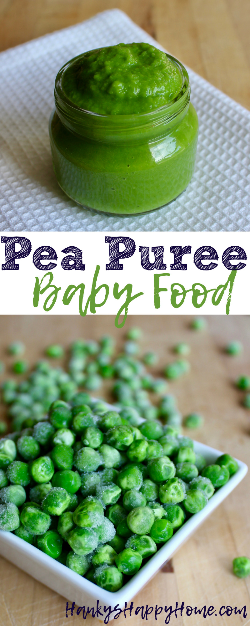 Baby Food Peas Recipe
 Pea Baby Food Puree Hanky s Happy Home