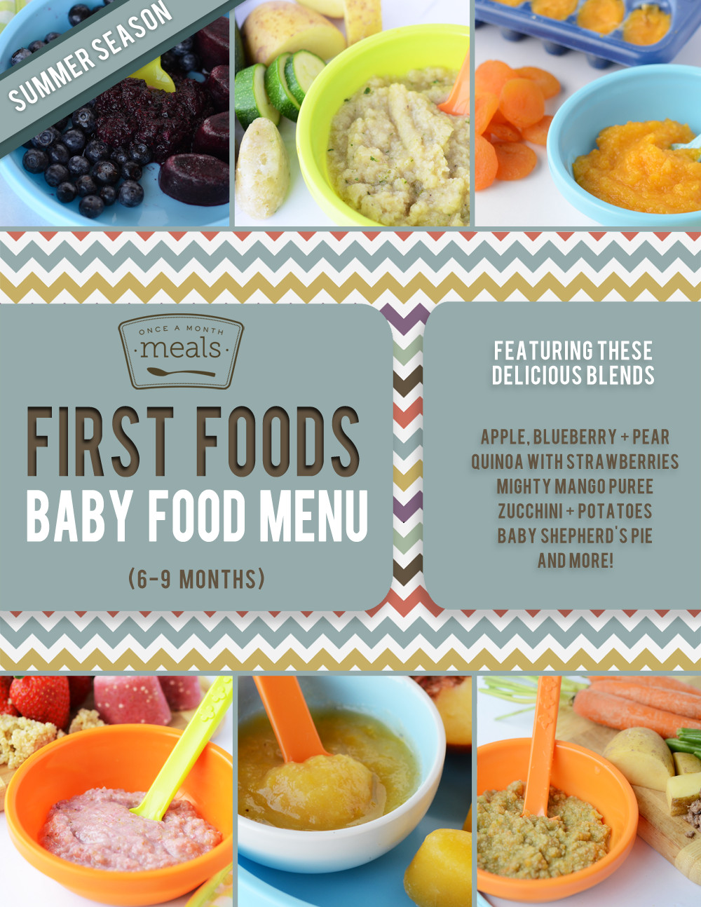 Baby Food Recipes 9 Month Old
 First Foods 6 9 Month Summer Baby Food Menu