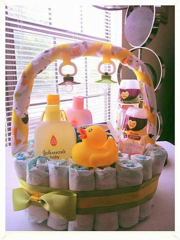 Baby Gift Basket Idea
 90 Lovely DIY Baby Shower Baskets for Presenting Homemade