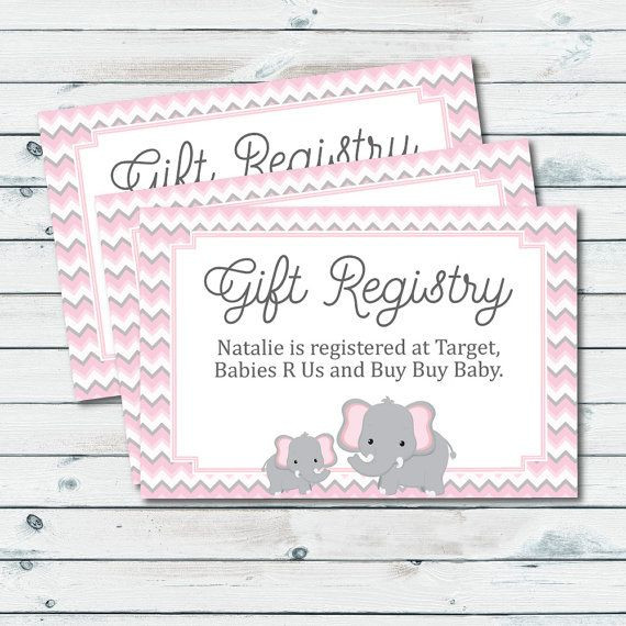 Baby Gift Registries
 Baby Registry Cards Registry Inserts Baby Shower Gift